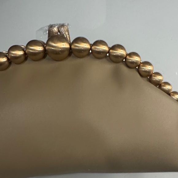 Cult Gaia tan Una clutch with Gold beaded handle - BRAND NEW WITH DUST BAG - Picture 10 of 13